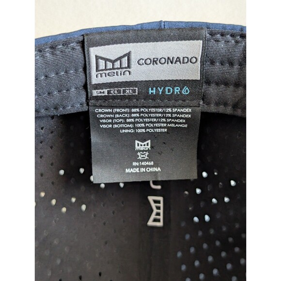 Melin Coronado Hydro Beam Collection Snapback Classic Blue Hat Golf Cap NWOT - Picture 8 of 11